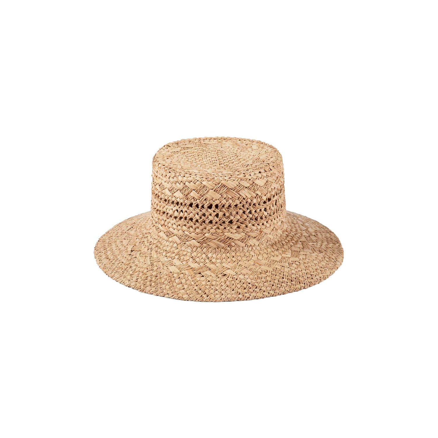 Wide-Brim Raffia Bucket Hat