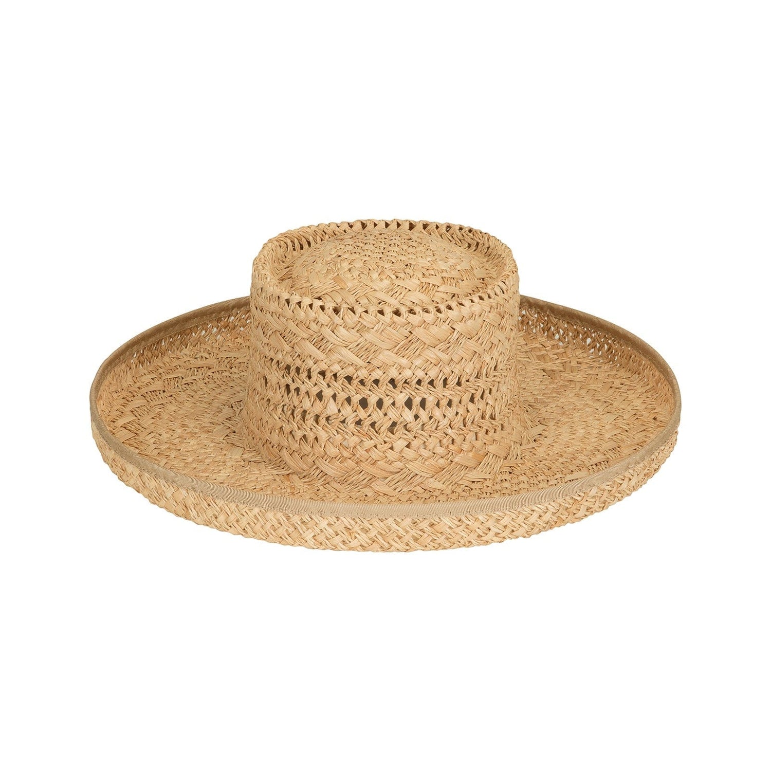 Handwoven Raffia Boater Hat