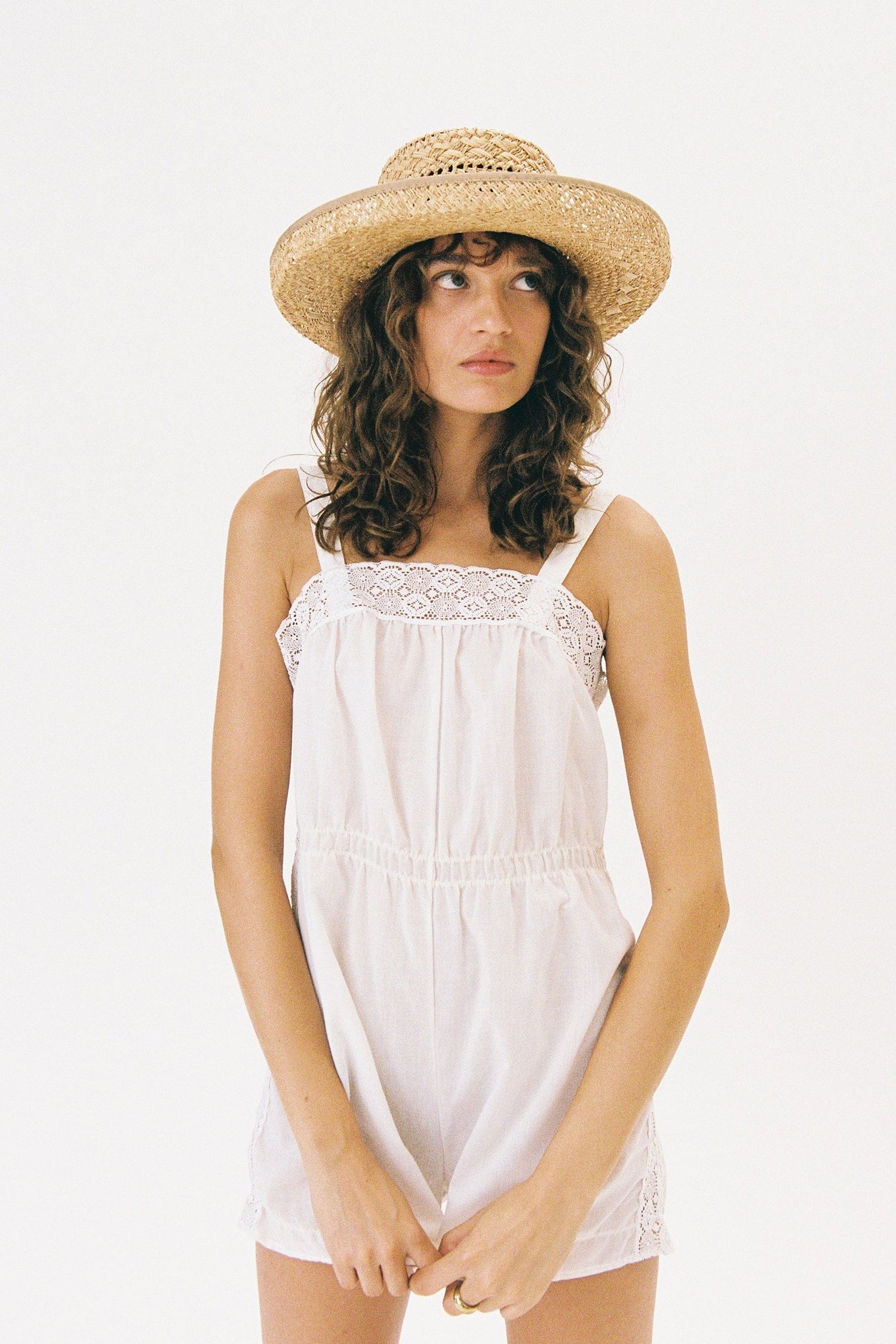 Handwoven Raffia Boater Hat