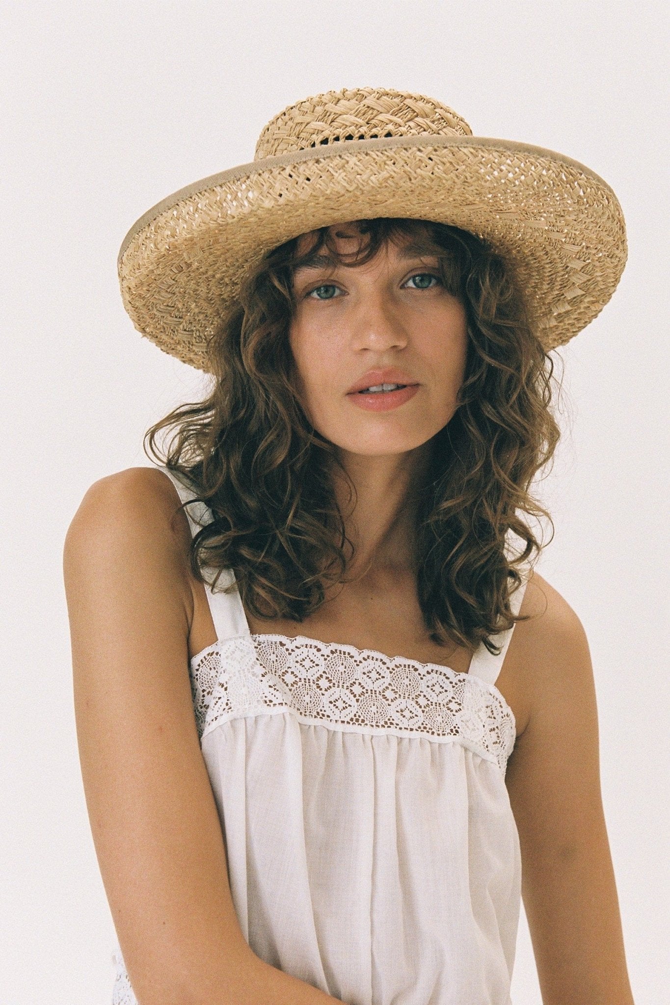 Handwoven Raffia Boater Hat - CAPOLLE