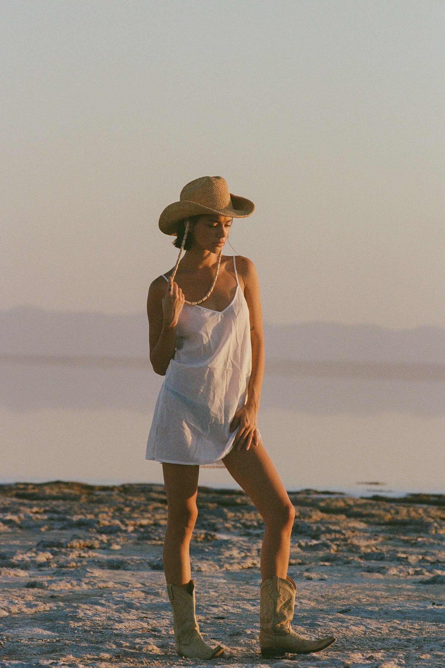 Crochet Raffia Cowboy Hat
