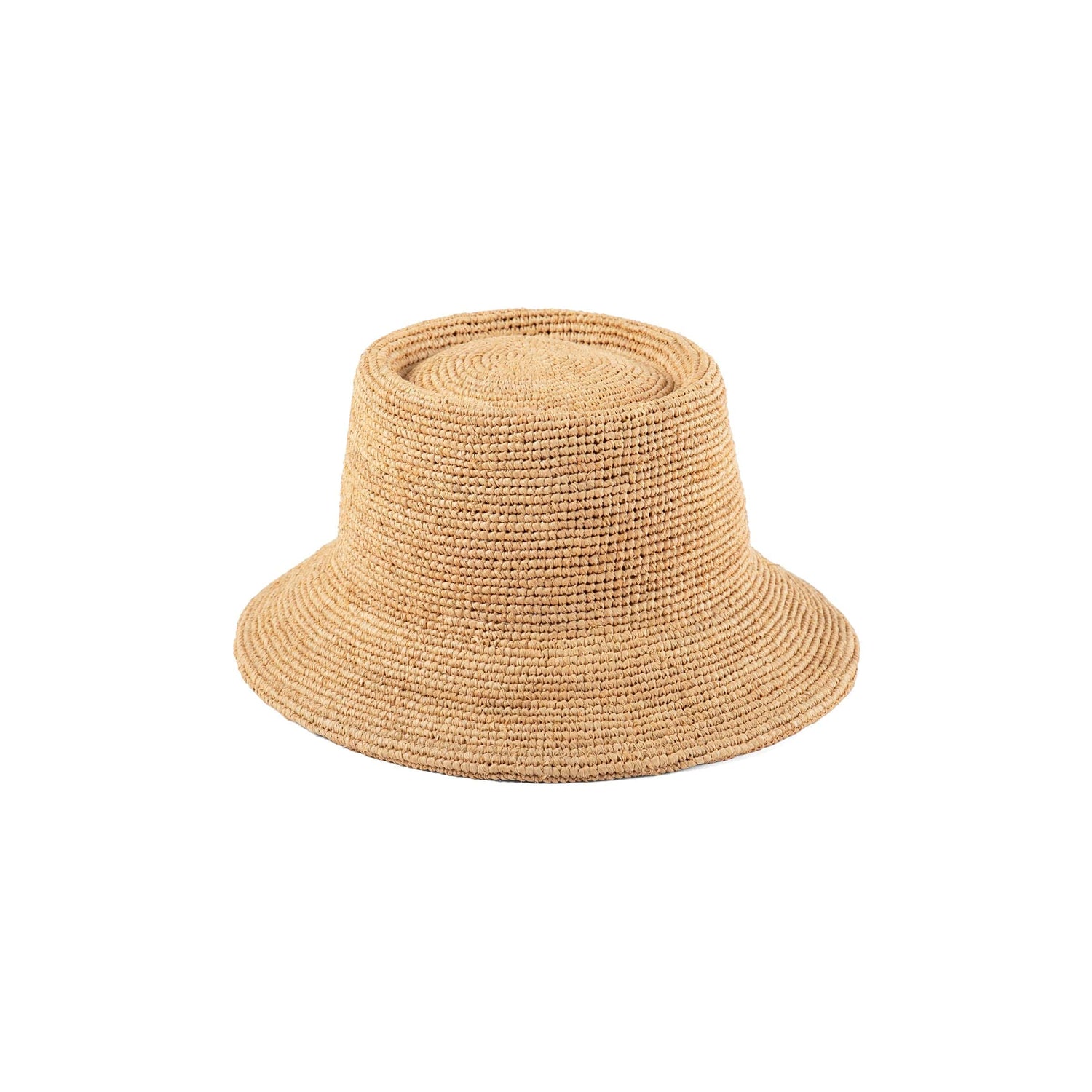 Raffia Bucket Hat – Dipped Crown Design