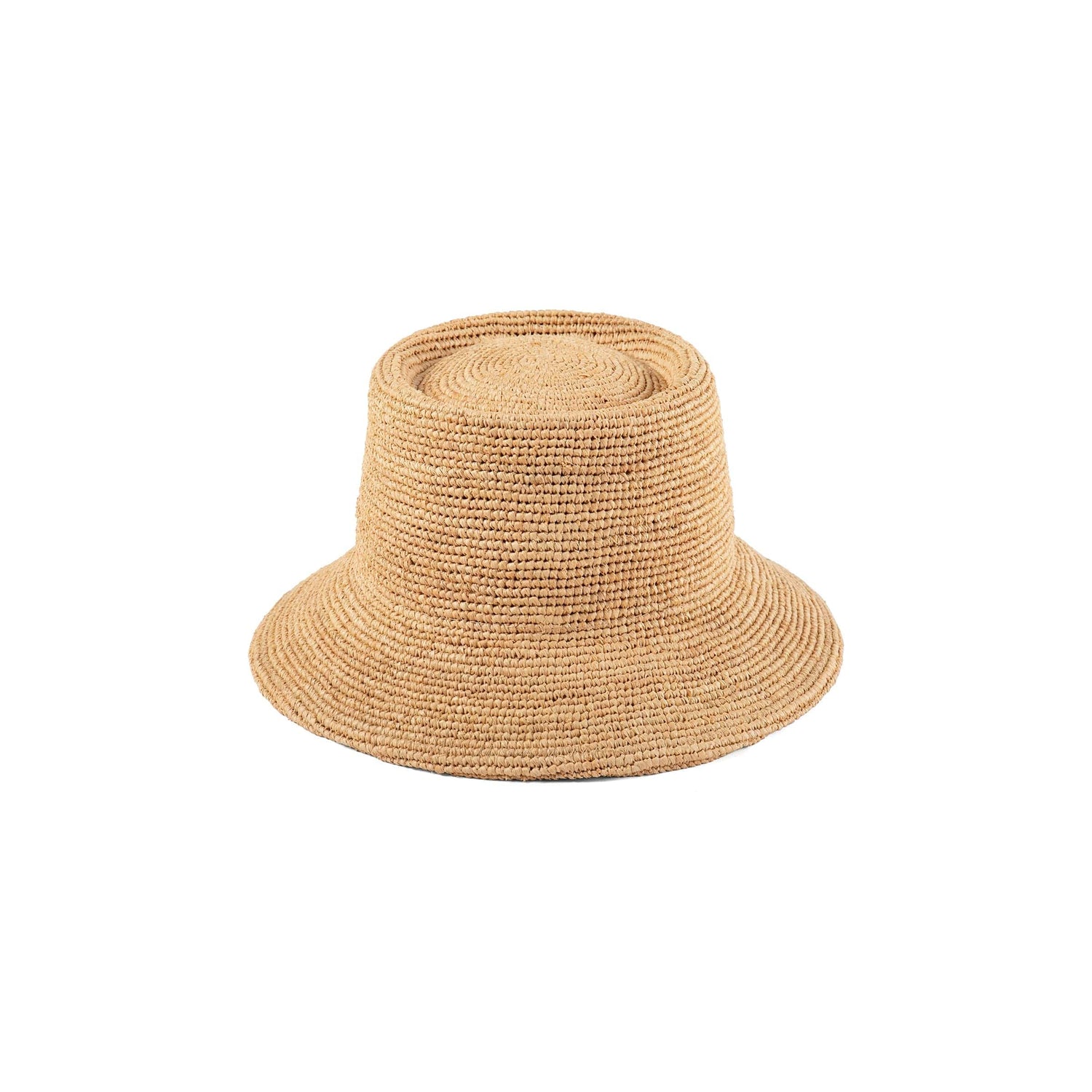 Raffia Bucket Hat – Dipped Crown Design