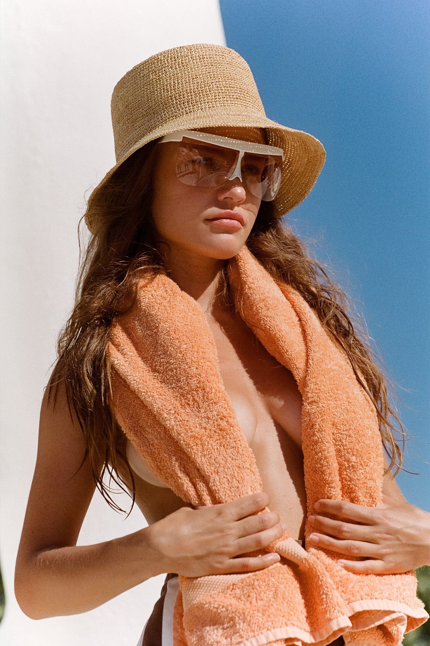 Raffia Bucket Hat – Dipped Crown Design