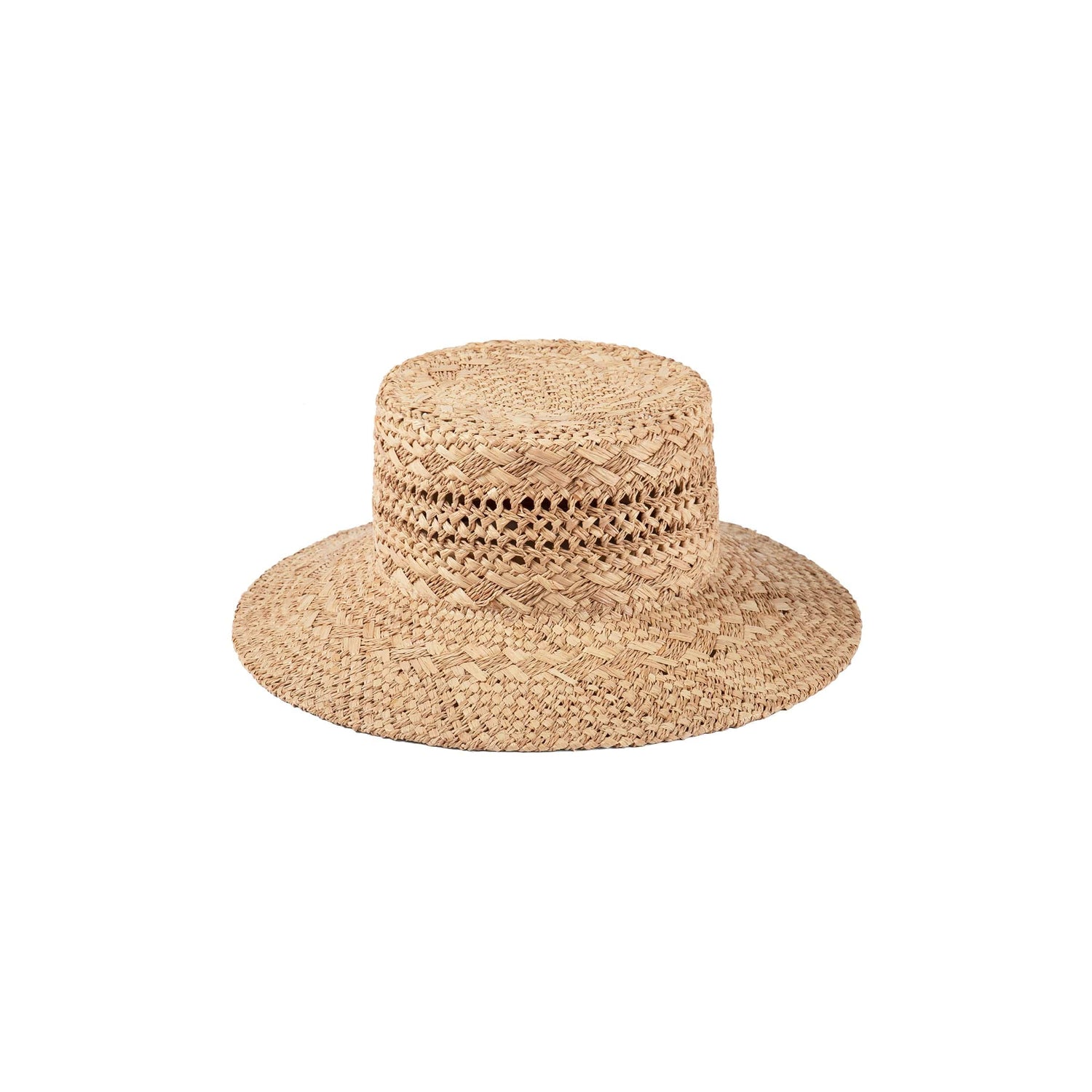 Wide-Brim Raffia Bucket Hat