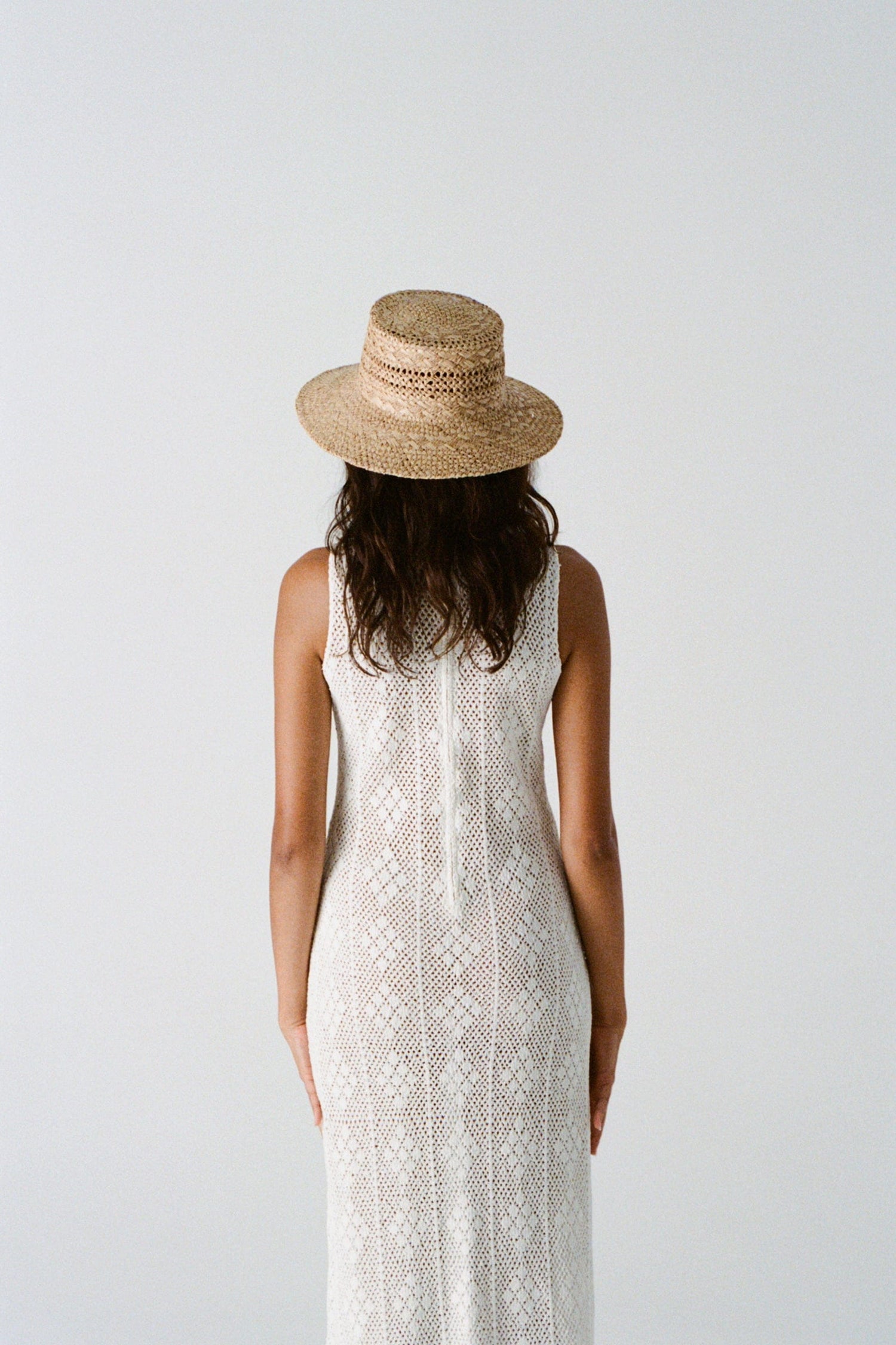 Wide-Brim Raffia Bucket Hat