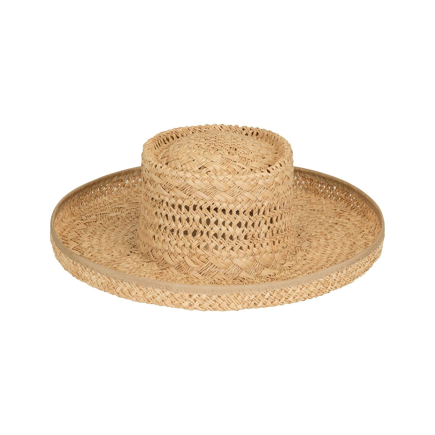 Handwoven Raffia Boater Hat