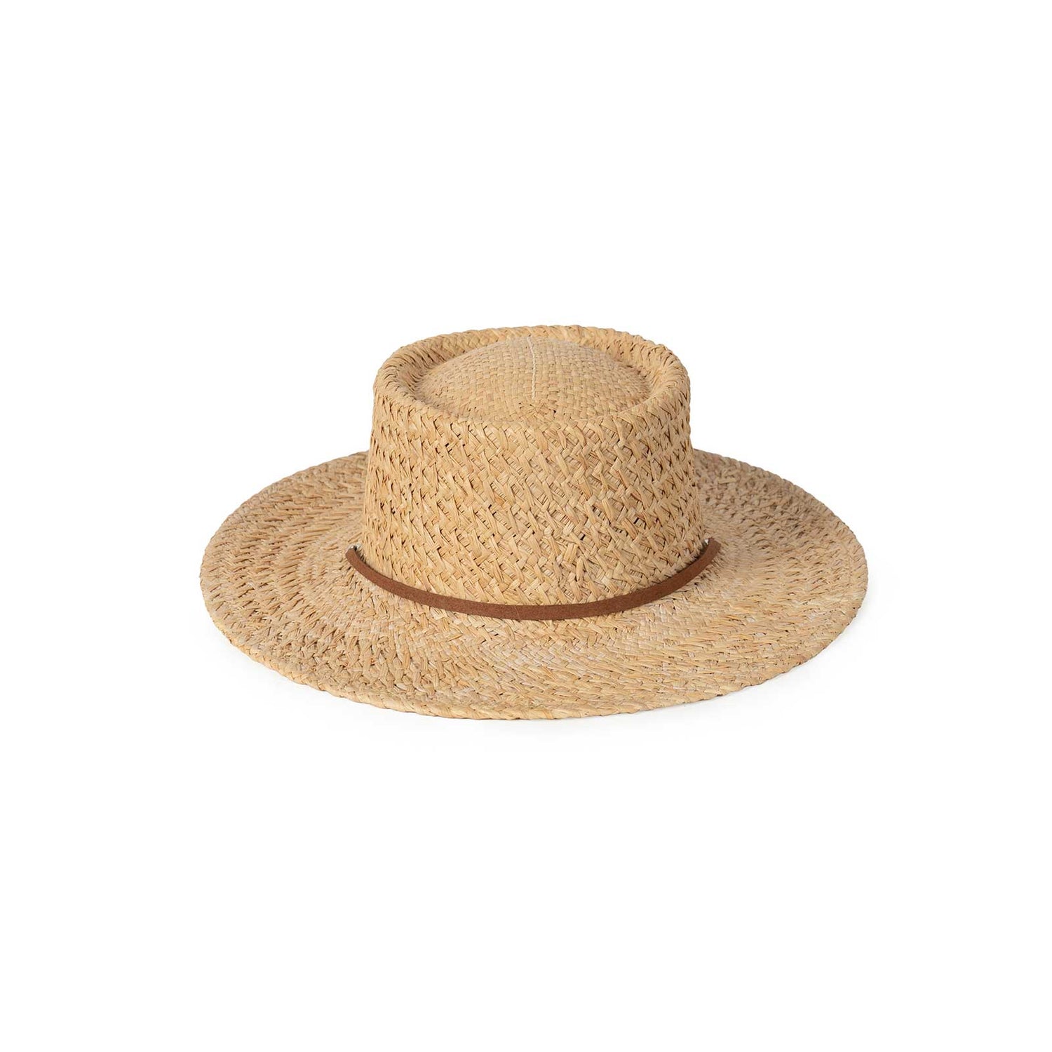 Handwoven Raffia Boater Hat