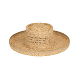 Handwoven Raffia Boater Hat - CAPOLLE