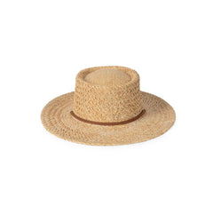 Handwoven Raffia Boater Hat - CAPOLLE