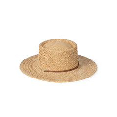 Handwoven Raffia Boater Hat - CAPOLLE