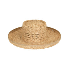 Handwoven Raffia Boater Hat - CAPOLLE