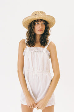 Handwoven Raffia Boater Hat - CAPOLLE