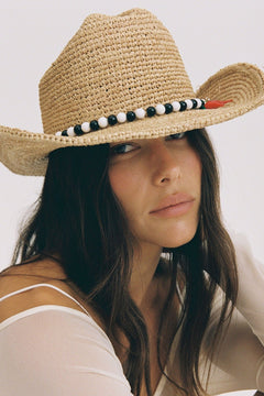 Raffia Straw Western Hat - CAPOLLE