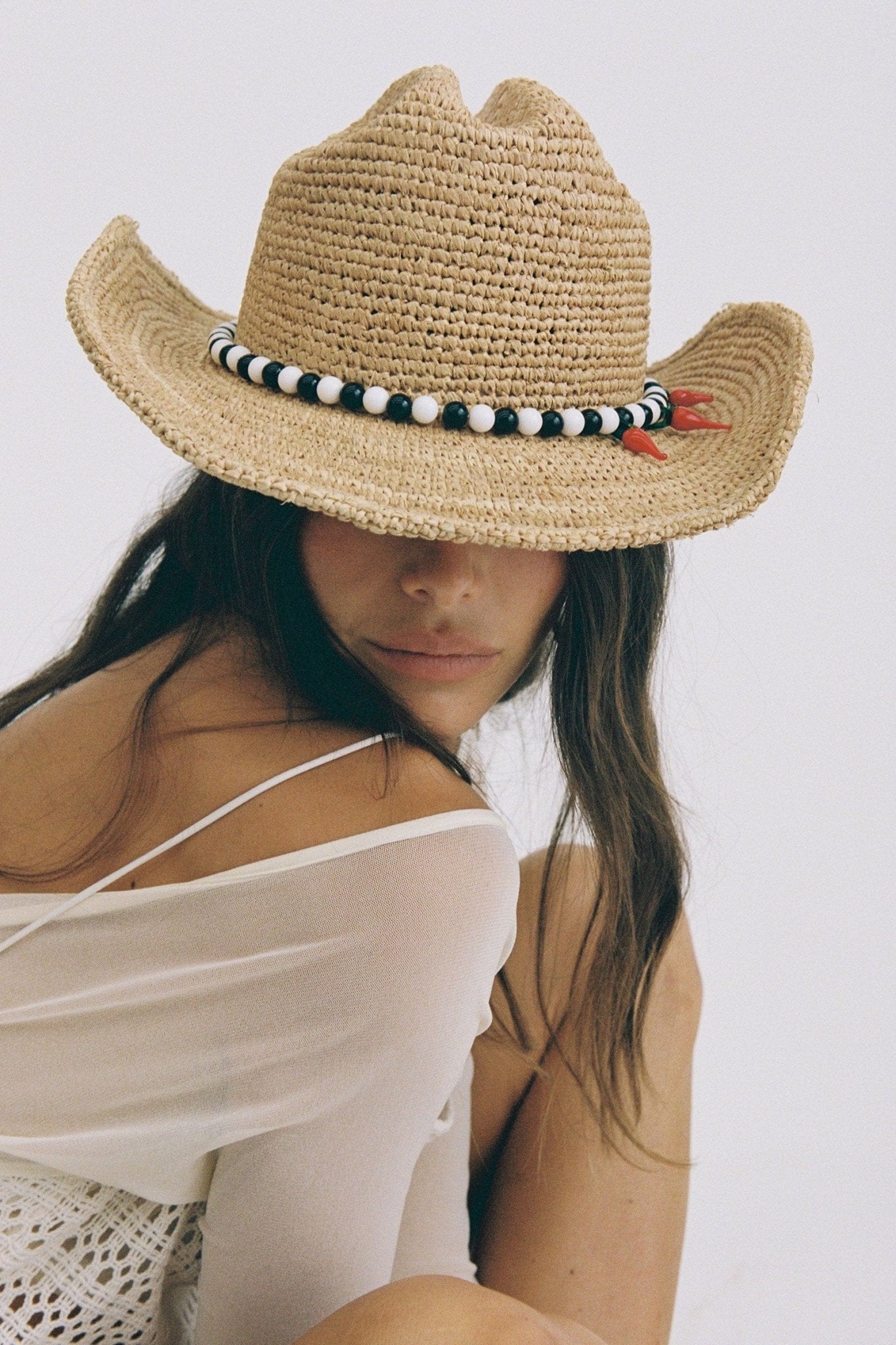 Raffia Straw Western Hat - CAPOLLE