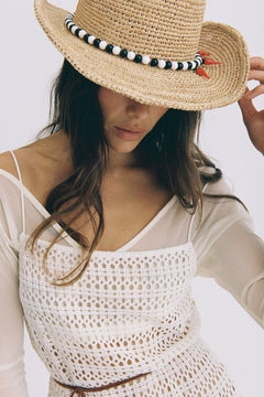 Raffia Straw Western Hat - CAPOLLE