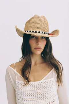 Raffia Straw Western Hat - CAPOLLE