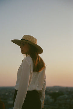 Wheat Straw Boater Hat - CAPOLLE